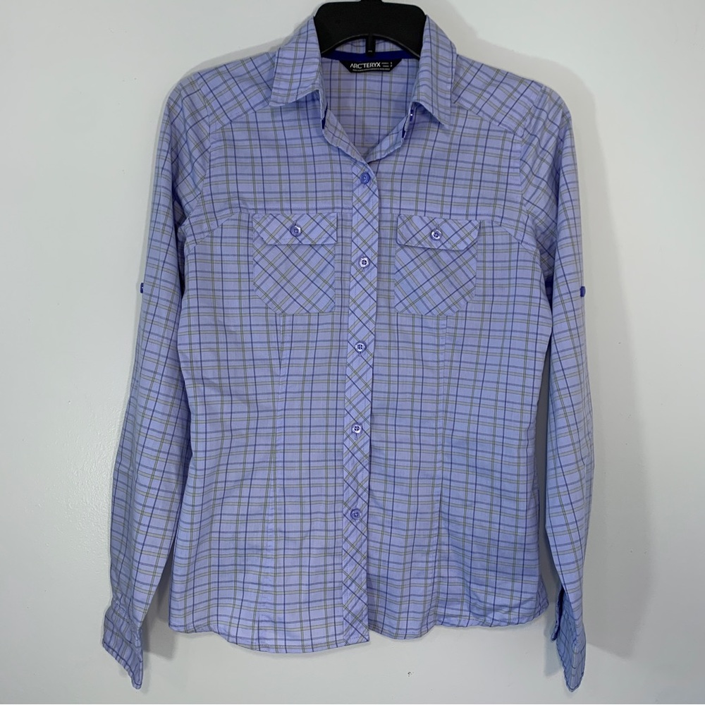 Arc’teryx Women Button Down Shirt, Small, Purple